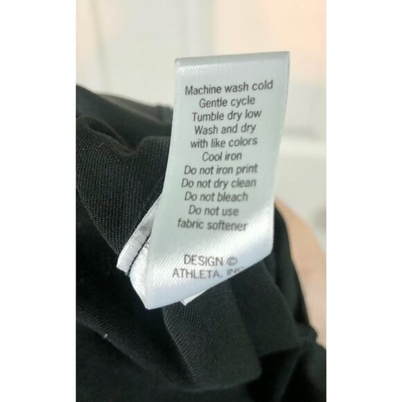 Athleta Size Small Sonar Capri Legging Solid Black Mesh Drawstring Crop Stretch - Picture 7 of 7